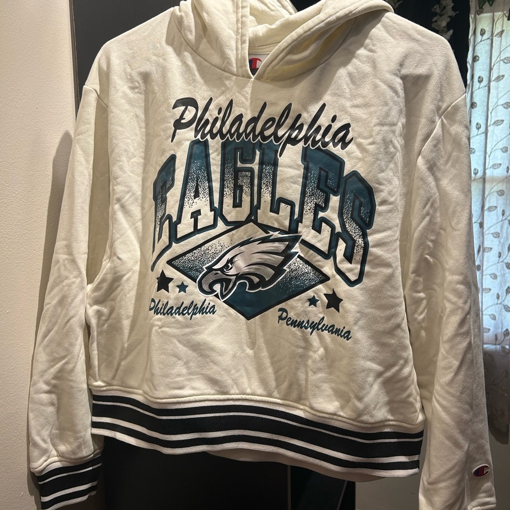 NFL Philadelphia Eagles Champion Crop Top Hoodie